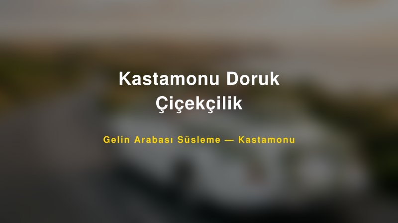 Kastamonu Doruk Çiçekçilik ile Trend Gelin Arabası Yazıları ve Konseptleri — 1