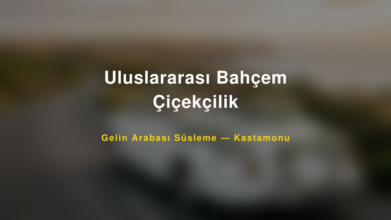 Uluslararası Bahçem Çiçekçilik Gelin Arabası Süsleme Fiyatları — 1